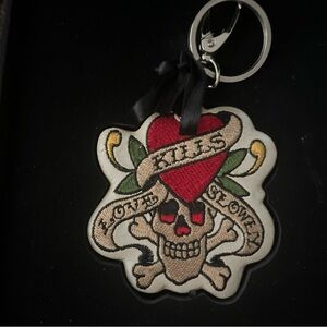 Ed Hardy Skull and Heart Keychain New in Box